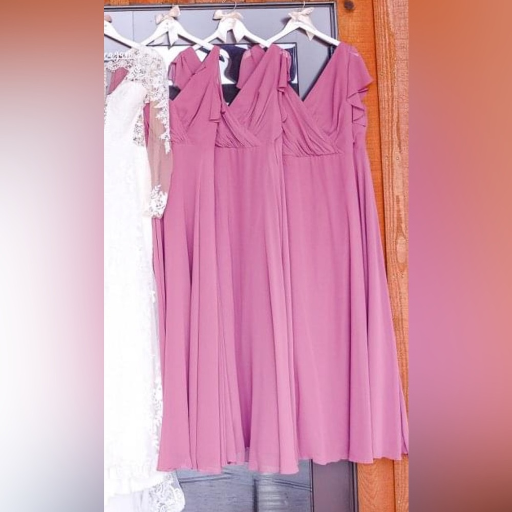 Flutter Sleeve Bridesmaid Dress from David’s Bridal